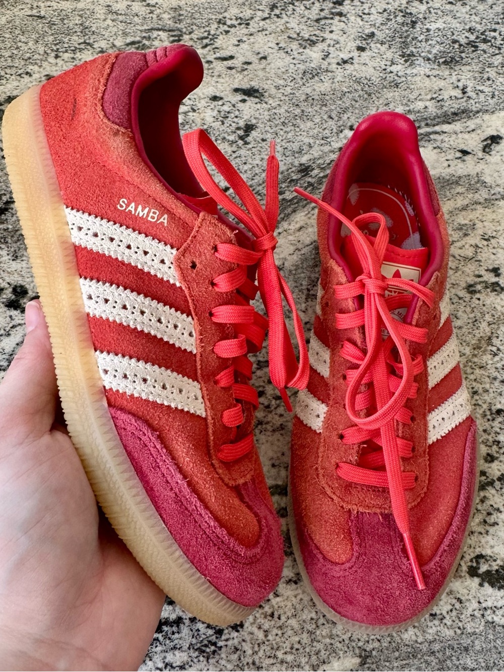 Adidas Samba OG sneakers Valentines Edition. Size 2 Y. VGUC